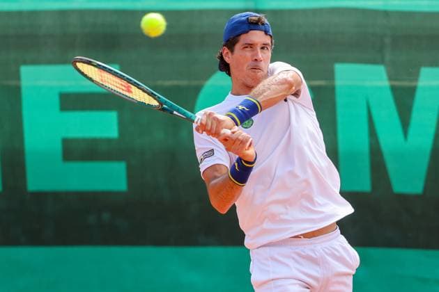 Tennis - 1. Bundesliga - FTC Palmengarten - Kölner THC Stadion RW - 20.07.25, Mena, Facundo (ARG Palmengarten) -