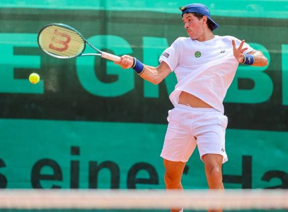Tennis - 1. Bundesliga - FTC Palmengarten - Kölner THC Stadion RW - 20.07.25, Mena, Facundo (ARG Palmengarten) -