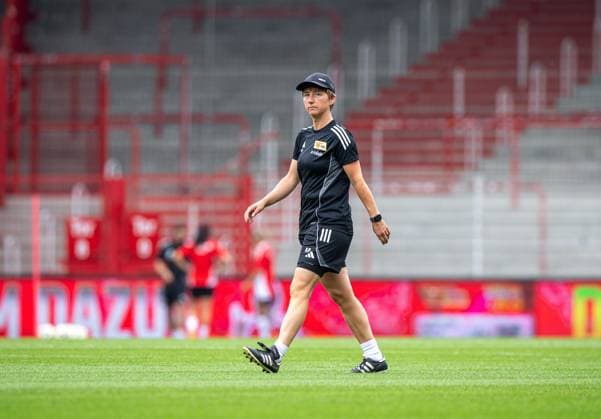 Fußball, Frauen, Saison 2025 2026, 1. Bundesliga, 1. FC Union Berlin, Trainingsauftakt, Trainerin Ailien Poese, 21.07. 2025, Copyright: xSebastianxRäppold MatthiasxKochx