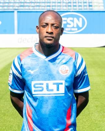 Christian Kinsombi, FC Hansa Rostock, 3. Liga, Fußball, Portraittermin 2025 2026 Christian Kinsombi (FC Hansa Rostock) beim Potraitfototermin im Ostseestadion. Rostock Ostseestadion Mecklenburg-Vorpommern Deutschland