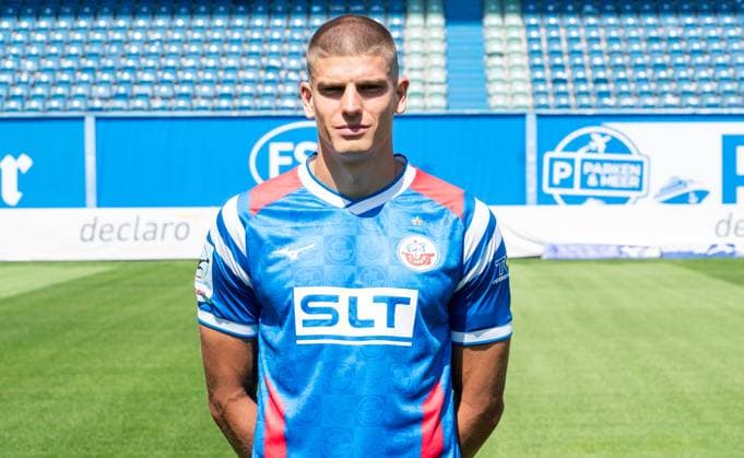 Jan Mejdr, FC Hansa Rostock, 3. Liga, Fußball, Portraittermin 2025 2026 Jan Mejdr (FC Hansa Rostock) beim Potraitfototermin im Ostseestadion. Rostock Ostseestadion Mecklenburg-Vorpommern Deutschland