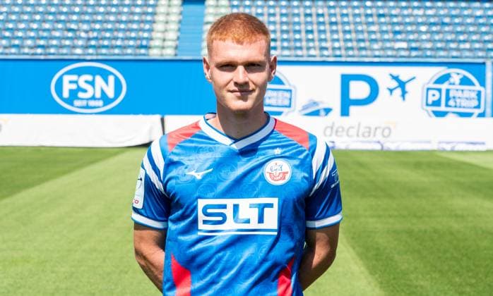 David Hummel, FC Hansa Rostock, 3. Liga, Fußball, Portraittermin 2025 2026 David Hummel (FC Hansa Rostock) beim Potraitfototermin im Ostseestadion. Rostock Ostseestadion Mecklenburg-Vorpommern Deutschland