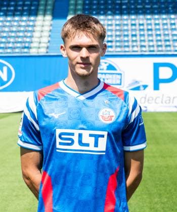Leon Reichardt, FC Hansa Rostock, 3. Liga, Fußball, Portraittermin 2025 2026 Leon Reichardt (FC Hansa Rostock) beim Potraitfototermin im Ostseestadion. Rostock Ostseestadion Mecklenburg-Vorpommern Deutschland