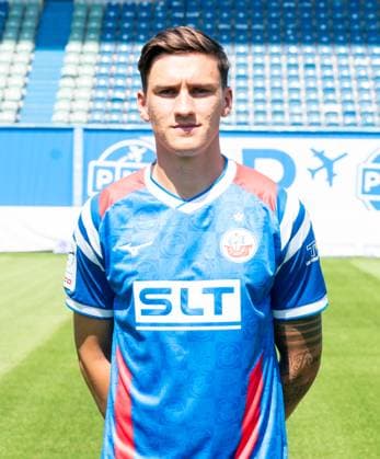 Lukas Wallner, FC Hansa Rostock, 3. Liga, Fußball, Portraittermin 2025 2026 Lukas Wallner (FC Hansa Rostock) beim Potraitfototermin im Ostseestadion. Rostock Ostseestadion Mecklenburg-Vorpommern Deutschland