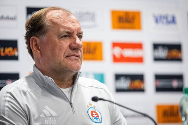 SLOVAN BRATISLAVA - ZRINJSKI MOSTAR Head coach of Slovan Vladimir Weiss sr of Slovan during the press conference, PK, Pressekonferenz ahead of second qualifying round of UEFA Champions League football match between SK Slovan Bratislava and HSK Zrinjski Mostar. Bratislava, Slovakia, July 21, 2025. Copyright: xx 080A3558