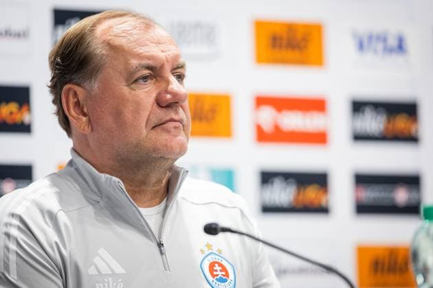 SLOVAN BRATISLAVA - ZRINJSKI MOSTAR Head coach of Slovan Vladimir Weiss sr of Slovan during the press conference, PK, Pressekonferenz ahead of second qualifying round of UEFA Champions League football match between SK Slovan Bratislava and HSK Zrinjski Mostar. Bratislava, Slovakia, July 21, 2025. Copyright: xx 080A3570