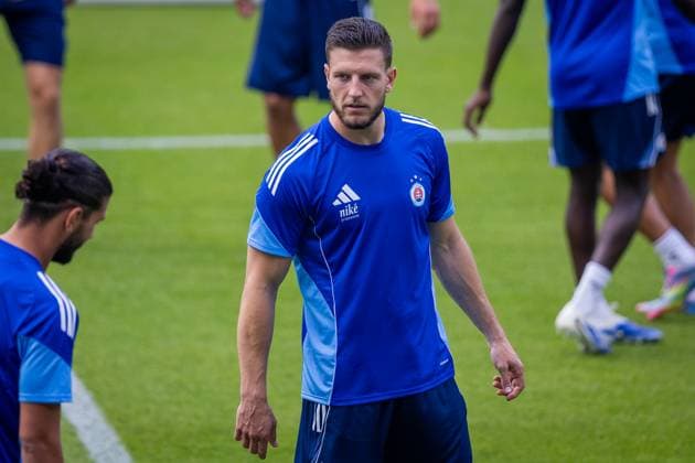 SLOVAN BRATISLAVA - ZRINJSKI MOSTAR Kevin Wimmer of Slovan during team training ahead of second qualifying round of UEFA Champions League football match between SK Slovan Bratislava and HSK Zrinjski Mostar. Bratislava, Slovakia, July 21, 2025. Copyright: xx 080A4389