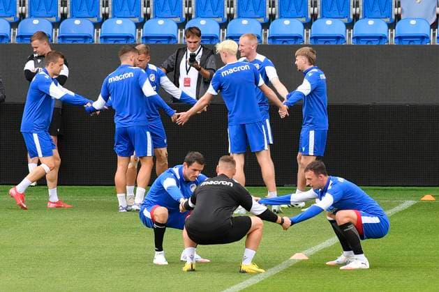 FC Viktoria Plzen training session before tomorrow s opening match of the second round of the Champions League Viktoria Plzen vs Servette Geneva, Plzen, July 21, 2025. (CTKxPhoto MiroslavxChaloupka) CTKPhotoP2025072104813  CTKPhotoP2025072104813
