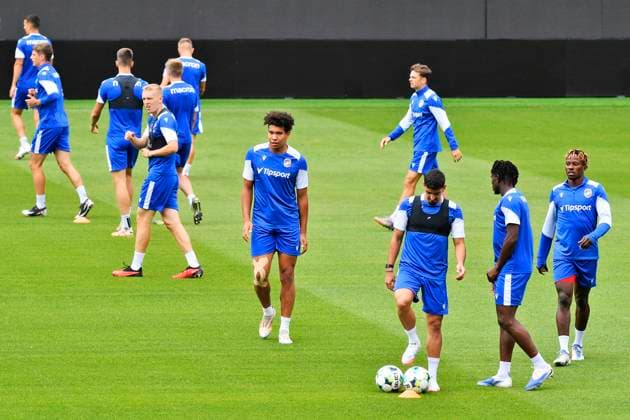 FC Viktoria Plzen training session before tomorrow s opening match of the second round of the Champions League Viktoria Plzen vs Servette Geneva, Plzen, July 21, 2025. (CTKxPhoto MiroslavxChaloupka) CTKPhotoP2025072104816  CTKPhotoP2025072104816