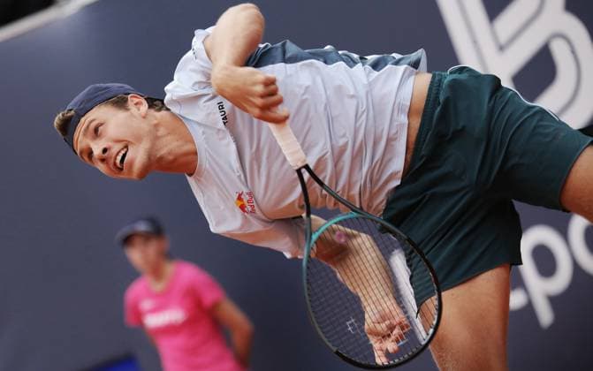 TENNIS - ATP, Tennis Herren Generali Open 2025 KITZBUEHEL,AUSTRIA,21.JUL.25 - TENNIS - ATP World Tour, Generali Open. Image shows Joel Schwaerzler (AUT).  GEPAxpictures xMatthiasxHauer