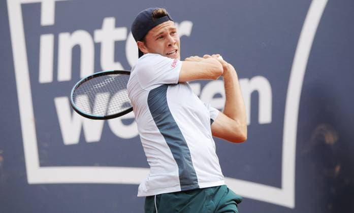 TENNIS - ATP, Tennis Herren Generali Open 2025 KITZBUEHEL,AUSTRIA,21.JUL.25 - TENNIS - ATP World Tour, Generali Open. Image shows Joel Schwaerzler (AUT).  GEPAxpictures xMatthiasxHauer