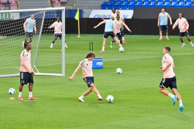 Servette Geneva training session before tomorrow s opening match of the second round of the Champions League Viktoria Plzen vs Servette Geneva, Plzen, July 21, 2025. (CTKxPhoto MiroslavxChaloupka) CTKPhotoP2025072105488  CTKPhotoP2025072105488