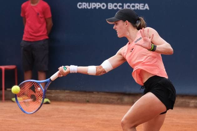 TENNIS - Internazionali di Tennis - 36° Palermo Ladies Open Kaitlin Quevedo in action against Lola Radivojevic during the 36th Palermo Ladies Open at Country Time Club during 36Â° Palermo Ladies Open, International Tennis match in Palermo, Italy, July 21 2025 Palermo Italy  Copyright: xIPAxSport ABACAx