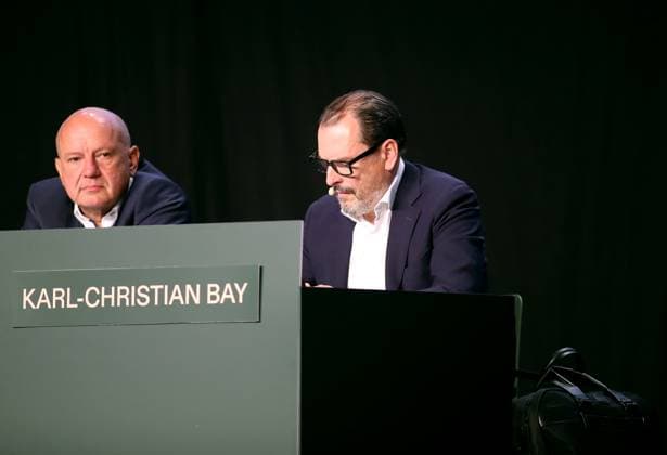 Fussball, Herren, Saison 2025 2026, TSV 1860 München, e.V., Mitgliederversammlung, Zenith Im Bild Karl-Christian Bay, Aufsichtsrat TSV 1860 München (re.) sitzend