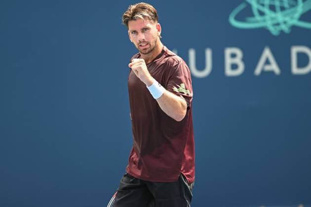July 21, 2025, Washington, D.C, U.S: CAM NORRIE reacts after hitting a winner during his match against Billy Harris at the Rock Creek Tennis Center. Washington U.S - ZUMAg196 20250721_zap_g196_002 Copyright: xKylexGustafsonx