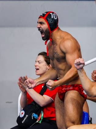 Aria Soleimanipak of Canada Brazil v Canada, Water polo, Wasserball Singapore 2025 World Aquatics Championships, OCBC Aquatic Centre, July 22, 2025, Singapore, Singapore.