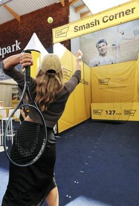 TENNIS - ATP, Tennis Herren Generali Open 2025 KITZBUEHEL,AUSTRIA,22.JUL.25 - TENNIS - ATP World Tour, Generali Open. Image shows the Interwetten Smash Corner.  GEPAxpictures xMatthiasxHauer