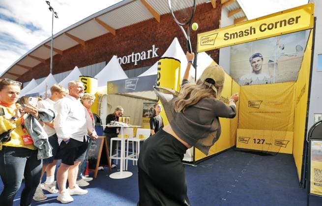 TENNIS - ATP, Tennis Herren Generali Open 2025 KITZBUEHEL,AUSTRIA,22.JUL.25 - TENNIS - ATP World Tour, Generali Open. Image shows the Interwetten Smash Corner.  GEPAxpictures xMatthiasxHauer