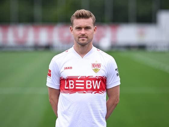 FUSSBALL 1. BUNDESLIGA SAISON 2025 2026 21.07.2025 Fototermin beim VfB Stuttgart auf dem Trainingsgelaende: Maximilian Mittelstaedt