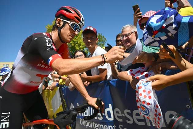 Tour de France 2025 Stage 16 MONT-VENTOUX, FRANCE - JULY 22 : Thomas Geraint (GBR) of INEOS Grenadiers during stage 16 of the 112th edition of Tour de France an UCI World Tour 2.UWT cycling road race stage for Men Elite of 172 km with start in Montpellier and finish in Mont-Ventoux on July 22, 2025 in Mont-Ventoux, France, 22 07 2025 ( Motordriver Kenny Verfaillie - Mont-Ventoux France  Copyright: xVincentxKalutx