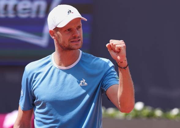 Yannick Hanfmann (GER) macht die Faust und jubelt, Jubel, Freude, Emotion Tennis - Generali Open Kitzbuehel 2025 - ATP, Tennis Herren 250 - Kitzbuehler Tennis Club - Kitzbuehel - Tirol - Oesterreich - 22 July 2025. Copyright: xJuergenxHasenkopfx