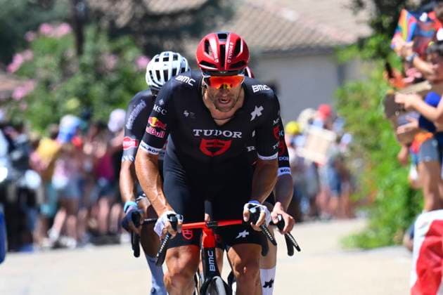 Tour de France 2025 Stage 16 MONT-VENTOUX, FRANCE - JULY 22 : Haller Marco (AUT) of Tudor Pro Cycling Team, Hirschi Marc (SUI) of Tudor Pro Cycling Team, Meurisse Xandro (BEL) of Alpecin - Deceuninck during stage 16 of the 112th edition of Tour de France an UCI World Tour 2.UWT cycling road race stage for Men Elite of 172 km with start in Montpellier and finish in Mont-Ventoux on July 22, 2025 in Mont-Ventoux, France, 22 07 2025 ( Motordriver Kenny Verfaillie - Mont-Ventoux France  Copyright: xVincentxKalutx