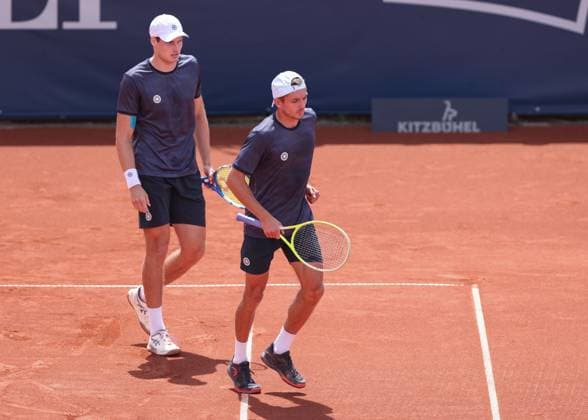 Jakob Schnaitter (umgedrehte Kappe), Mark Wallner, Herren Doppel, Men s Doubles Tennis - Generali Open Kitzbuehel 2025 - ATP, Tennis Herren 250 - Kitzbuehler Tennis Club - Kitzbuehel - Tirol - Oesterreich - 22 July 2025. Jakob Schnaitter (umgedrehte Kappe), Mark Wallner Tennis - Generali Open Kitzbuehel 2025 - ATP 250 - Kitzbuehler Tennis Club - Kitzbuehel - Tirol - Oesterreich - 22 July 2025. Copyright: xJuergenxHasenkopfx