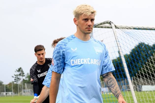 DEU, DFL, 2. FBL Hertha BSC, Training, 22.07.2025, Sportforum, Berlin, DEU, DFL, 2. FBL Hertha BSC, Training, im Bild Dawid Kownacki (Hertha BSC Berlin 9) DFL - regulations prohibit any use of Photographs as image sequences and or quasi-video