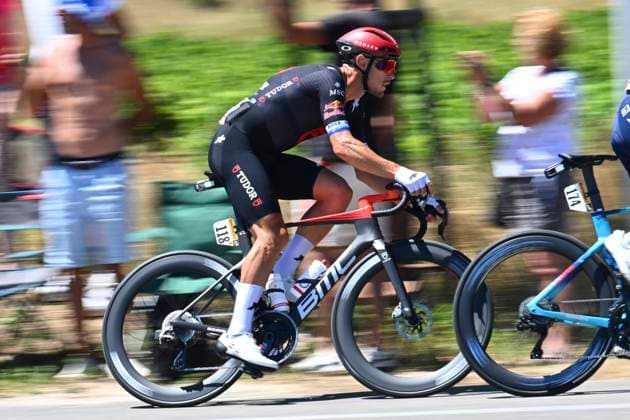 Tour de France 2025 Stage 16 MONT-VENTOUX, FRANCE - JULY 22 : Trentin Matteo (ITA) of Tudor Pro Cycling Team during stage 16 of the 112th edition of Tour de France an UCI World Tour 2.UWT cycling road race stage for Men Elite of 172 km with start in Montpellier and finish in Mont-Ventoux on July 22, 2025 in Mont-Ventoux, France, 22 07 2025 ( Motordriver Kenny Verfaillie - Mont-Ventoux France  Copyright: xVincentxKalutx
