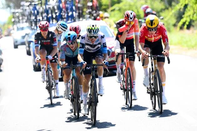 Tour de France 2025 Stage 16 MONT-VENTOUX, FRANCE - JULY 22 : Mas Enric (ESP) of Movistar Team during stage 16 of the 112th edition of Tour de France an UCI World Tour 2.UWT cycling road race stage for Men Elite of 172 km with start in Montpellier and finish in Mont-Ventoux on July 22, 2025 in Mont-Ventoux, France, 22 07 2025 ( Motordriver Kenny Verfaillie - Mont-Ventoux France  Copyright: xVincentxKalutx