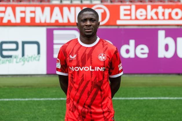 Afeez Aremu (1.FC Kaiserslautern), 1. FC Kaiserslautern, Spielerportraits, Fussball, 2. Bundesliga, Saison 2025 2026, 22.07.2025 1. FC Kaiserslautern, Spielerportraits, Fussball, 2. Bundesliga, Saison 2025 2026, 22.07.2025 Kaiserslautern