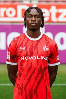 Dickson Abiama (1.FC Kaiserslautern), 1. FC Kaiserslautern, Spielerportraits, Fussball, 2. Bundesliga, Saison 2025 2026, 22.07.2025 1. FC Kaiserslautern, Spielerportraits, Fussball, 2. Bundesliga, Saison 2025 2026, 22.07.2025 Kaiserslautern