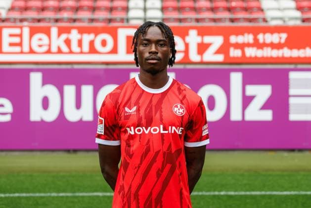Dickson Abiama (1.FC Kaiserslautern), 1. FC Kaiserslautern, Spielerportraits, Fussball, 2. Bundesliga, Saison 2025 2026, 22.07.2025 1. FC Kaiserslautern, Spielerportraits, Fussball, 2. Bundesliga, Saison 2025 2026, 22.07.2025 Kaiserslautern