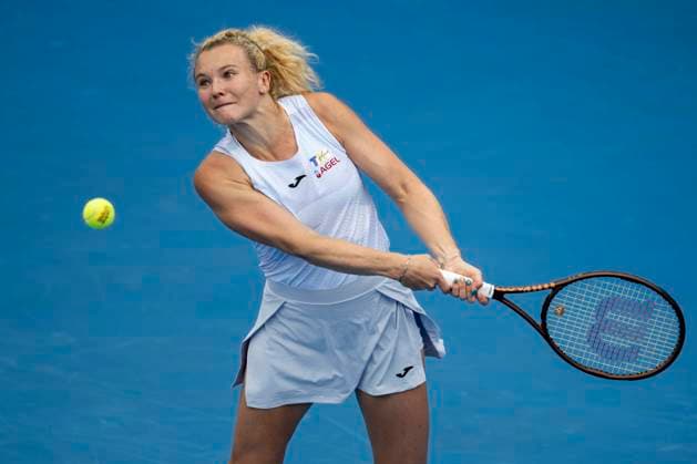 Czech tennis player Katerina Siniakova playes against Elena-Gabriela Ruse of Romania at the WTA, Tennis Damen Livesport Prague Open 2025 on the courts of TK Sparta Prague, in Prague, Czech Republic, on July 21, 2025. (CTKxPhoto OndrejxDeml) CTKPhotoP2025072205033  CTKPhotoP2025072205033