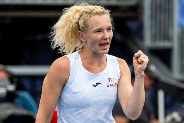 Czech tennis player Katerina Siniakova playes against Elena-Gabriela Ruse of Romania at the WTA, Tennis Damen Livesport Prague Open 2025 on the courts of TK Sparta Prague, in Prague, Czech Republic, on July 21, 2025. (CTKxPhoto OndrejxDeml) CTKPhotoP2025072205039  CTKPhotoP2025072205039