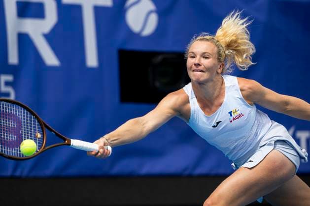 Czech tennis player Katerina Siniakova playes against Elena-Gabriela Ruse of Romania at the WTA, Tennis Damen Livesport Prague Open 2025 on the courts of TK Sparta Prague, in Prague, Czech Republic, on July 21, 2025. (CTKxPhoto OndrejxDeml) CTKPhotoP2025072205042  CTKPhotoP2025072205042