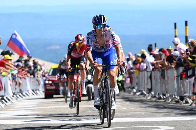 Tour de France 2025 Stage 16 MONT-VENTOUX, FRANCE - JULY 22 : Roglic Primoz (SLO) of Red Bull - BORA - Hansgrohe during stage 16 of the 112th edition of Tour de France an UCI World Tour 2.UWT cycling road race stage for Men Elite of 172 km with start in Montpellier and finish in Mont-Ventoux on July 22, 2025 in Mont-Ventoux, France, 22 07 2025 ( Motordriver Kenny Verfaillie - Mont-Ventoux France  Copyright: xVincentxKalutx