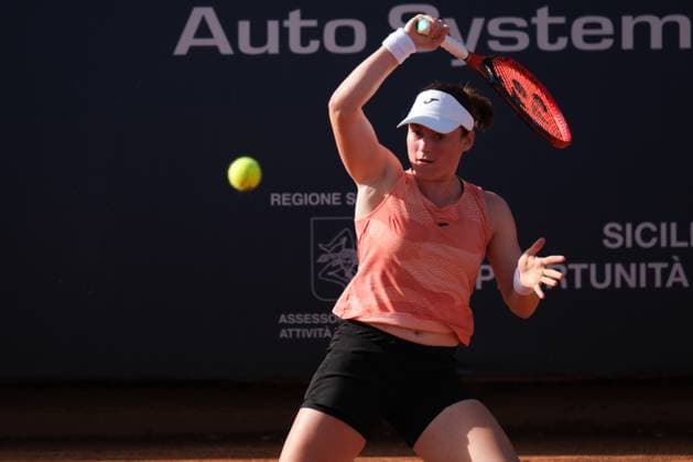 Tamara Zidansek in action against Tyra Caterina Grant during the 36th Palermo Ladies Open at Country Time Club during 36Â° Palermo Ladies Open, International Tennis match in Palermo, Italy, July 22 2025  Copyright: xFedericoxSerra IPAxSportx xipa-agency.netx xx IPA_60753008 IPA_Agency_IPA60753008