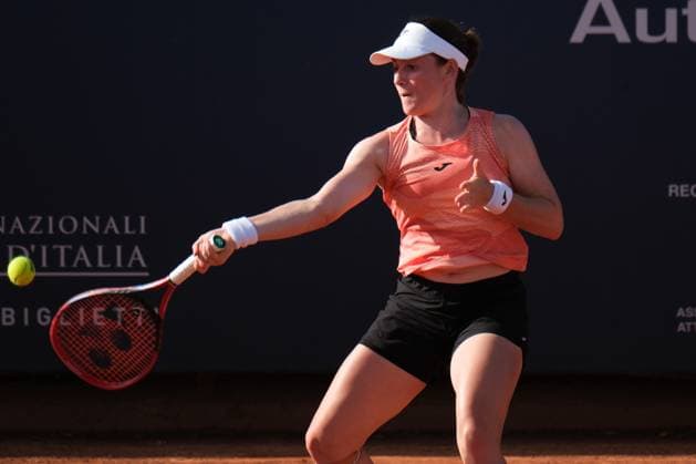 Tamara Zidansek in action against Tyra Caterina Grant during the 36th Palermo Ladies Open at Country Time Club during 36Â° Palermo Ladies Open, International Tennis match in Palermo, Italy, July 22 2025  Copyright: xFedericoxSerra IPAxSportx xipa-agency.netx xx IPA_60753014 IPA_Agency_IPA60753014