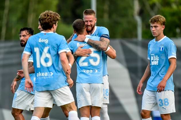 250722 Pontus Jansson of Malmö FF celebrates after 0-2 during the UEFA Champions League qualifier football match between FK RFS and Malmö FF on July 22, 2025 in Riga. Photo: Christian Örnberg BILDBYRAN COP 166 CO0590 fotboll football soccer fotball uefa champions league qualifiers champions league fk rfs malmö ff bbeng jubel Copyright: CHRISTIANxÖRNBERG BB250722CO041