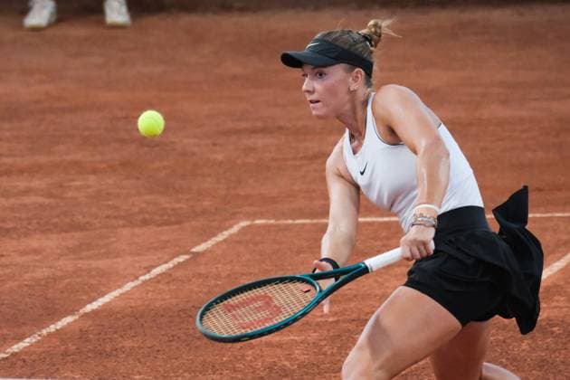 Oksana Selekhmeteva in action against Giorgia Pedone during the 36th Palermo Ladies Open at Country Time Club during 36Â° Palermo Ladies Open, International Tennis match in Palermo, Italy, July 22 2025  Copyright: xFedericoxSerra IPAxSportx xipa-agency.netx xx IPA_60763450 IPA_Agency_IPA60763450