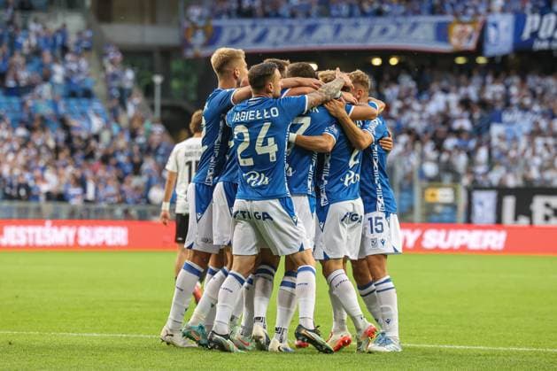 2025.07.22 Poznan Pilka nozna Liga Mistrzow kwalifikacje II runda sezon 2025 2026 Lech Poznan - Breidablik N z Antonio Milic gol radosc bramka Mikael Ishak Filip Jagiello Filip Szymczak Leo Bengtsson Foto Pawel Jaskolka PressFocus 2025.07.22 Poznan Football UEFA Champions League Second qualifying round season 2025 2026 Lech Poznan - Breidablik Credit: Pawel Jaskolka PressFocus NEWSPIX.PL --- newspix.pl 