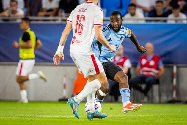 SLOVAN BRATISLAVA - ZRINJSKI MOSTAR Sandro Cruz of Slovan during second qualifying round of UEFA Champions League football match between SK Slovan Bratislava and HSK Zrinjski Mostar. Bratislava, Slovakia, July 22, 2025. Copyright: xx 080A6228
