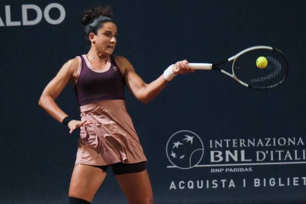 Angela Fita Boluda in action against Mayer Sherif during the 36th Palermo Ladies Open at Country Time Club during 36Â° Palermo Ladies Open, International Tennis match in Palermo, Italy, July 22 2025  Copyright: xFedericoxSerra IPAxSportx xipa-agency.netx xx IPA_60774356 IPA_Agency_IPA60774356
