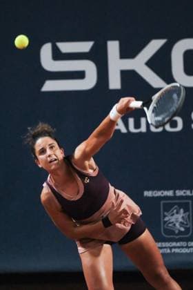 Angela Fita Boluda in action against Mayer Sherif during the 36th Palermo Ladies Open at Country Time Club during 36Â° Palermo Ladies Open, International Tennis match in Palermo, Italy, July 22 2025  Copyright: xFedericoxSerra IPAxSportx xipa-agency.netx xx IPA_60774518 IPA_Agency_IPA60774518