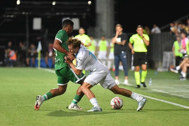 Rijeka, Croatia, 220725. Rujevica Stadium. Football match, 2nd round of UEFA Champions League qualifying, HNK Rijeka - PFC Ludogorets. In the photo: Toni Fruk. Photo: Damir Skomrlj CROPIX Copyright: xxDamirxSkomrljx rijeka_ludogorets29-220725
