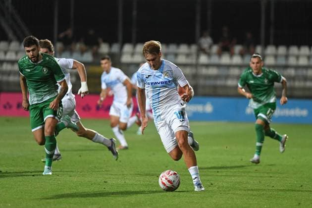 Rijeka, Croatia, 220725. Rujevica Stadium. Football match, 2nd round of UEFA Champions League qualifying, HNK Rijeka - PFC Ludogorets. In the photo: Toni Fruk. Photo: Damir Skomrlj CROPIX Copyright: xxDamirxSkomrljx rijeka_ludogorets25-220725