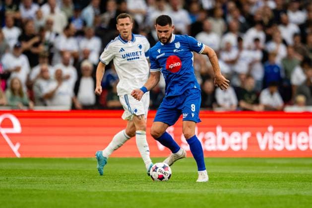FC Copenhagen v FC Drita, UEFA Champions League qualification football, Copenhagen, Denmark Copenhagen, Denmark. 22nd, July 2025. Arb Manaj (9) of FC Drita seen during the UEFA Champions League qualification match between FC Copenhagen and FC Drita at Parken in Copenhagen. Denmark, Copenhagen  Copyright: xGonzalesxPhoto TobiasxJorgensenx