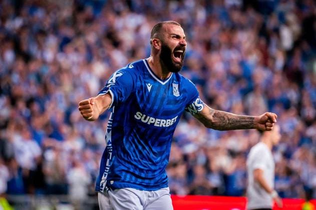 2025.07.22 Poznan pilka nozna - runda kwalifikacjyjna Liga Mistrzow N z Mikael Ishak cieszynka Foto Gleb Soboliev PressFocus 2025.07.22 Poznan football - qualification round UEFA Champions League Lech Poznan - Breidablik Kopavogur Mikael Ishak celebration Credit: Gleb Soboliev PressFocus NEWSPIX.PL --- newspix.pl 