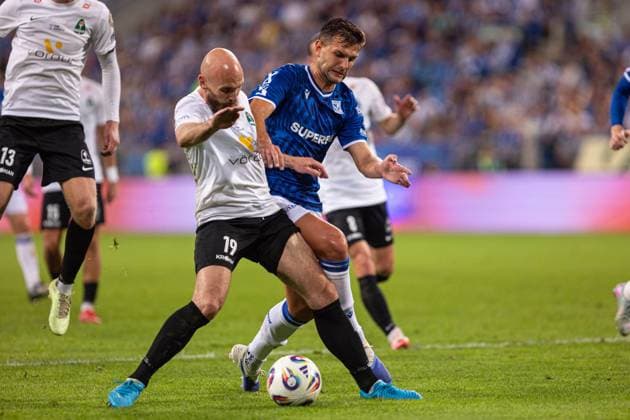 POZNAN 22.07.2025 MECZ II RUNDA ELIMINACYJNA LIGA MISTRZOW SEZON 2025 26: LECH POZNAN - BREIDABLIK --- UEFA CHAMPIONS LEAGUE SECOND QUALIFYING ROUND FIRST MATCH: LECH POZNAN - BREIDABLIK nz KRISTINN JONSSON FILIP SZYMCZAK FOT. ERNEST KOLODZIEJ 400mm.pl NEWSPIX.PL --- newspix.pl 